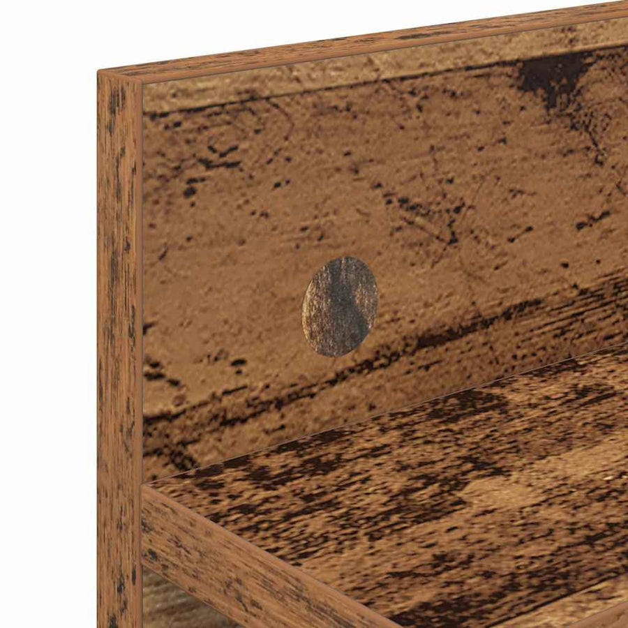 Wandgemonteerde Kapstok Oudhout Bewerkt Hout 60 x 10,5 x 18 cm