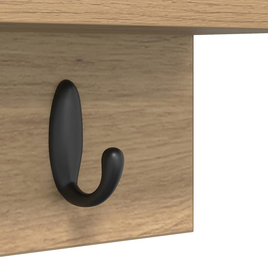 Wandgemonteerde Kapstok Artisan Eiken 60 X 10,5 X 18 Cm