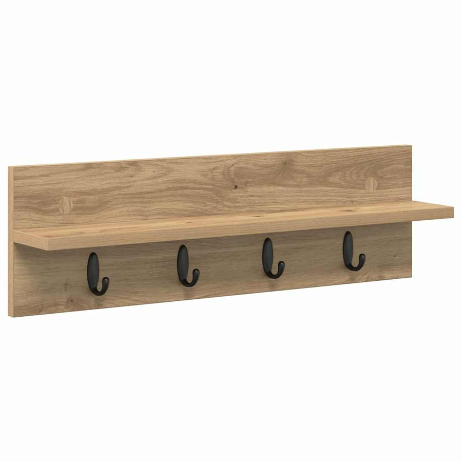 Wandgemonteerde Kapstok Artisan Eiken 60 X 10,5 X 18 Cm