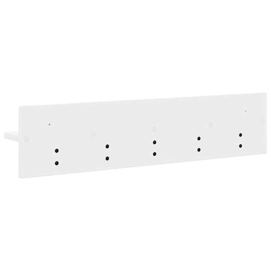Wandgemonteerde kapstok Wit 80 x 10.5 x 18 cm Bewerkt hout