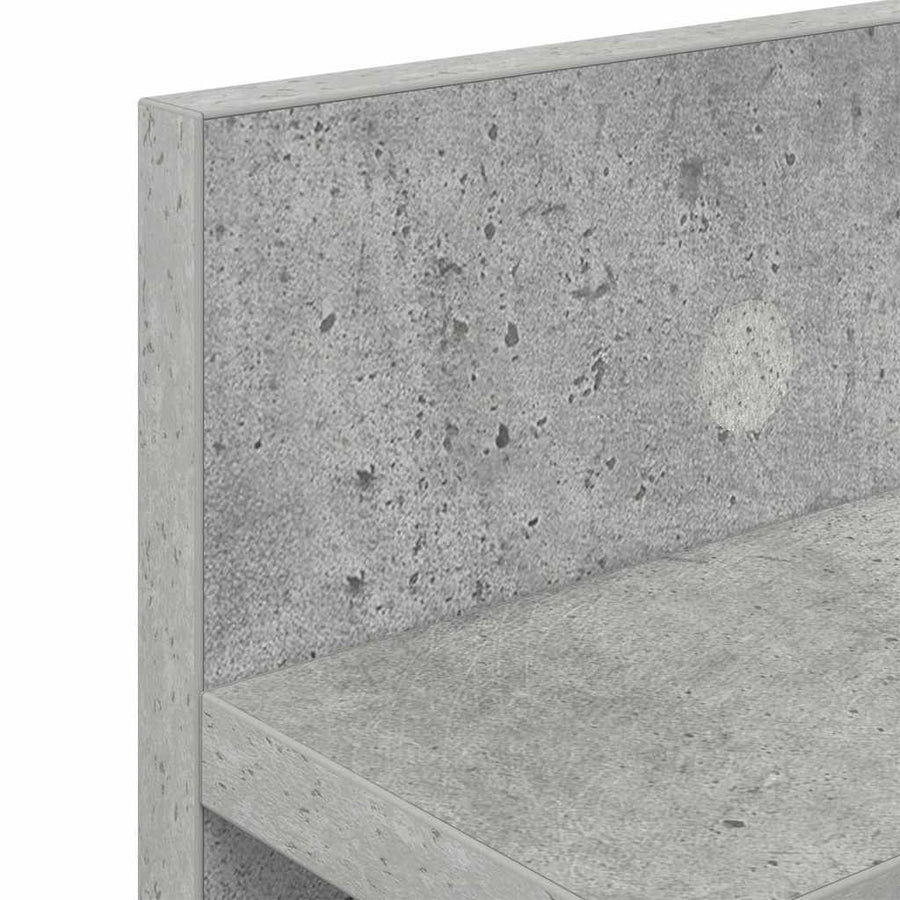 Wandgemonteerde kapstok met plank Betongrijs 80 x 10.5 x 18 cm