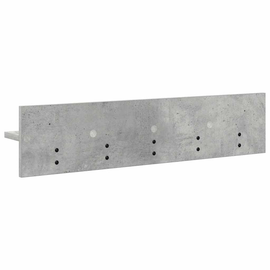 Wandgemonteerde kapstok met plank Betongrijs 80 x 10.5 x 18 cm
