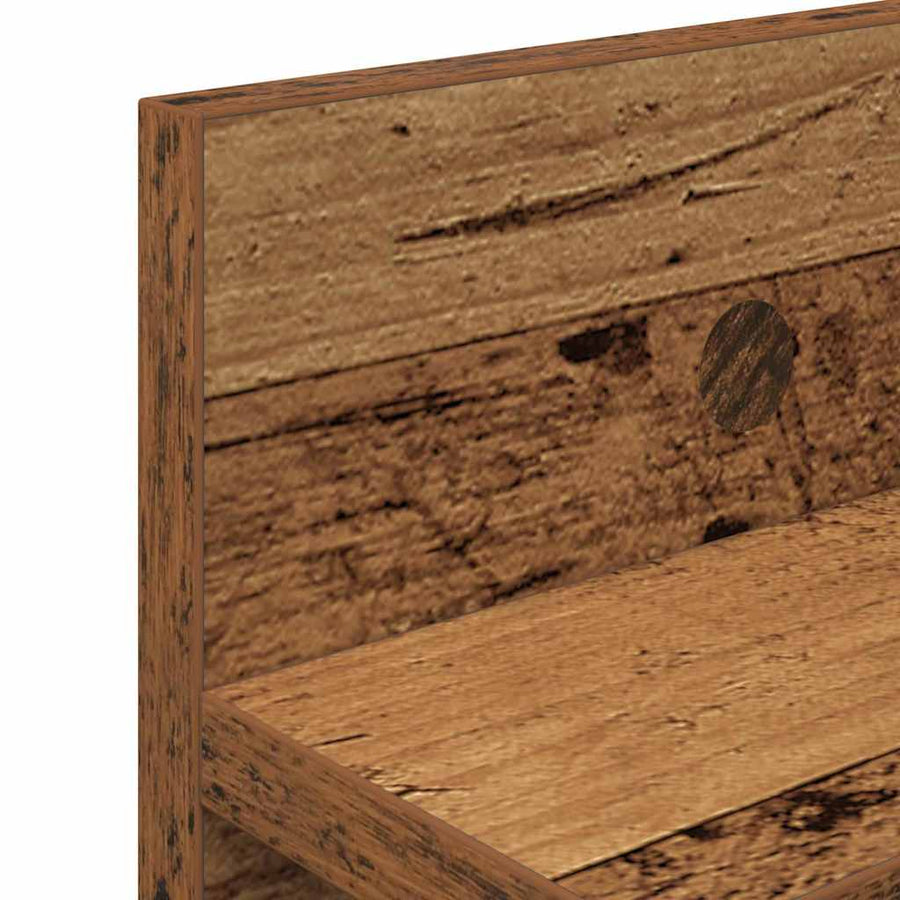 Wandgemonteerde Kapstok Oudhout Bewerkt Hout 80 x 10,5 x 18 cm