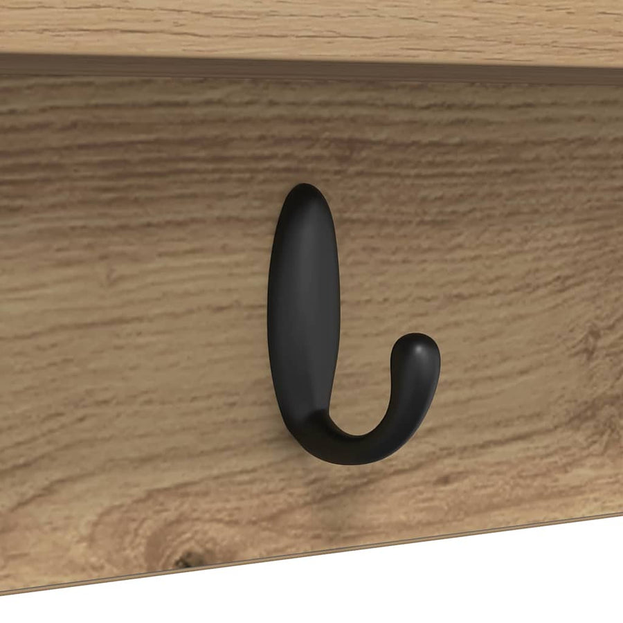 Wandgemonteerde Kapstok Artisan Eiken 80 x 10,5 x 18 cm