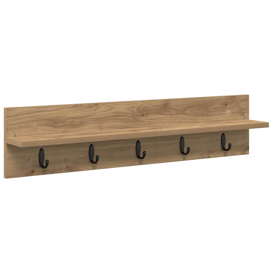 Wandgemonteerde Kapstok Artisan Eiken 80 x 10,5 x 18 cm