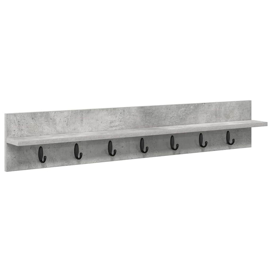 Wandgemonteerde Kapstok Beton Grijs 100 x 10,5 x 18 cm