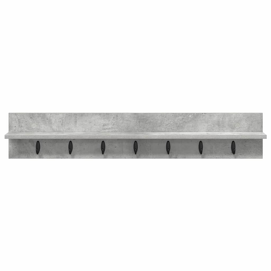 Wandgemonteerde Kapstok Beton Grijs 100 x 10,5 x 18 cm