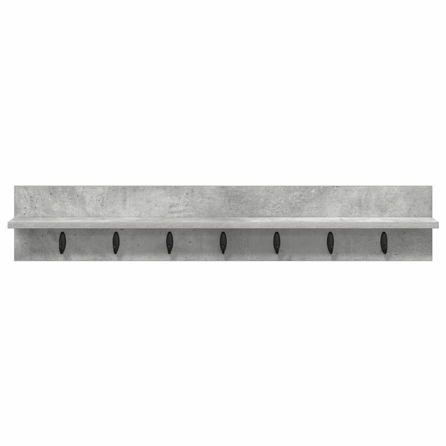 Wandgemonteerde Kapstok Beton Grijs 100 x 10,5 x 18 cm