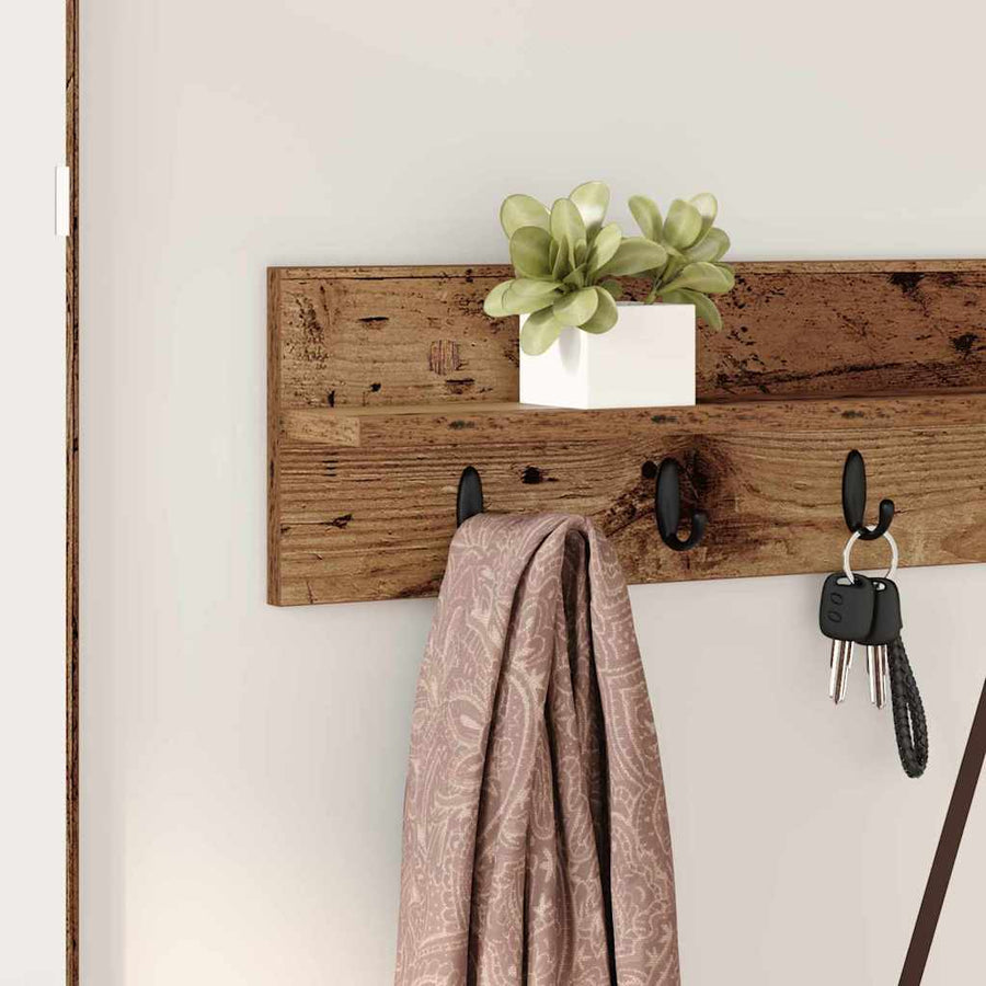 Wandgemonteerde Kapstok Met Plank 100 x 10.5 x 18 cm