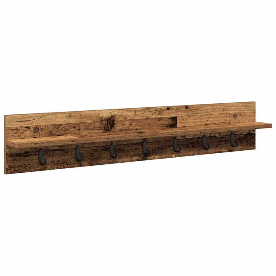Wandgemonteerde Kapstok Met Plank 100 x 10.5 x 18 cm