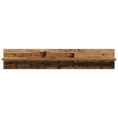 Wandgemonteerde Kapstok Met Plank 100 x 10.5 x 18 cm
