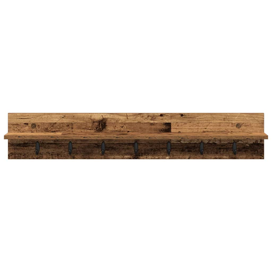 Wandgemonteerde Kapstok Met Plank 100 x 10.5 x 18 cm