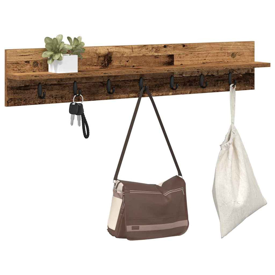 Wandgemonteerde Kapstok Met Plank 100 x 10.5 x 18 cm