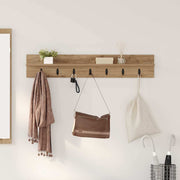 Wandkapstok met plank 100x10.5x18 cm bruin
