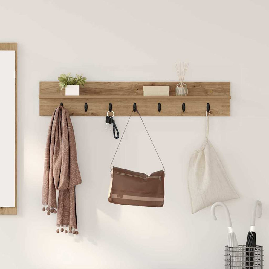 Wandgemonteerde Kapstok Met Plank 100 x 10.5 x 18 cm