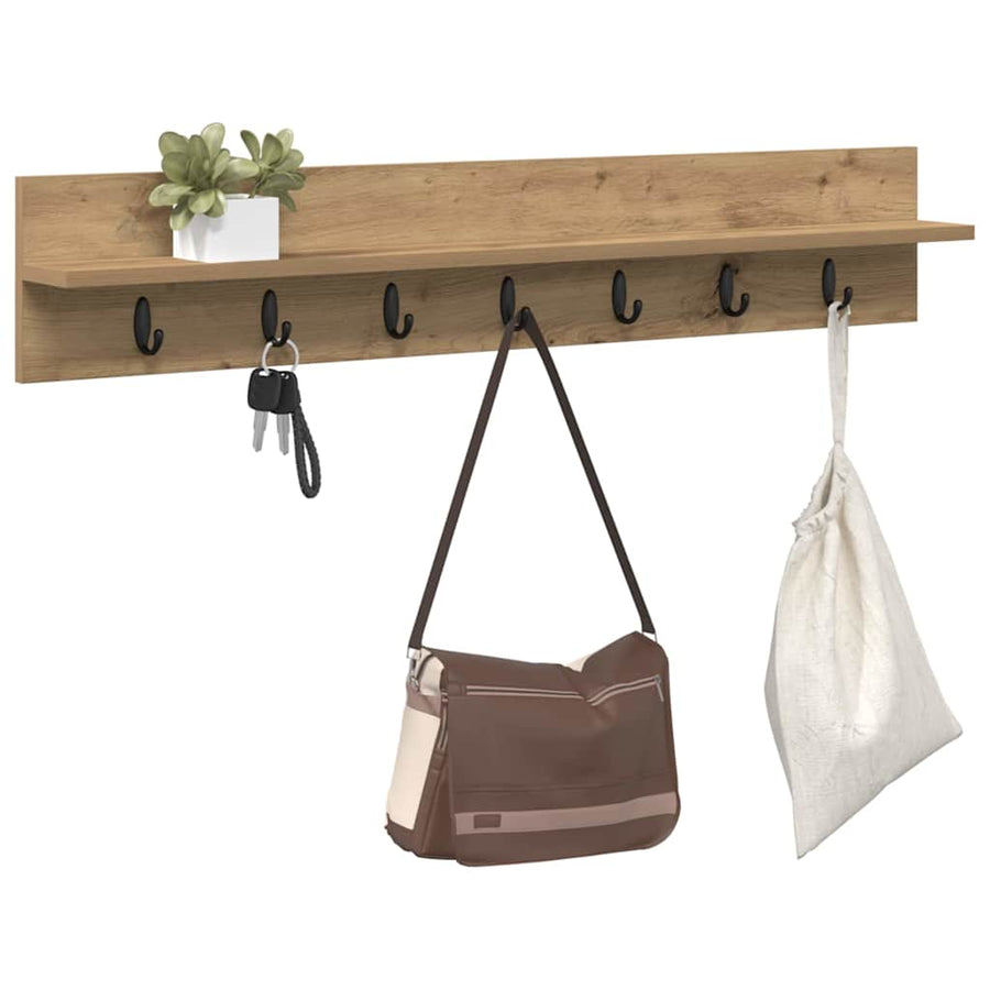 Wandgemonteerde Kapstok Met Plank 100 x 10.5 x 18 cm