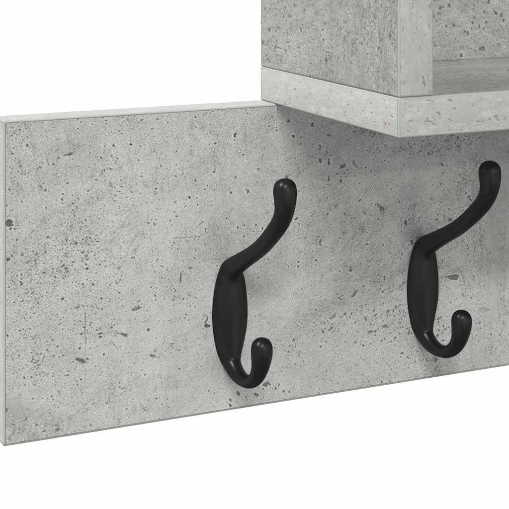 Wandgemonteerde kapstok Beton Grijs 100 x 12 x 43,5 cm
