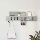 Kapstok 100x12x43,5 cm beton grijs bewerkt hout