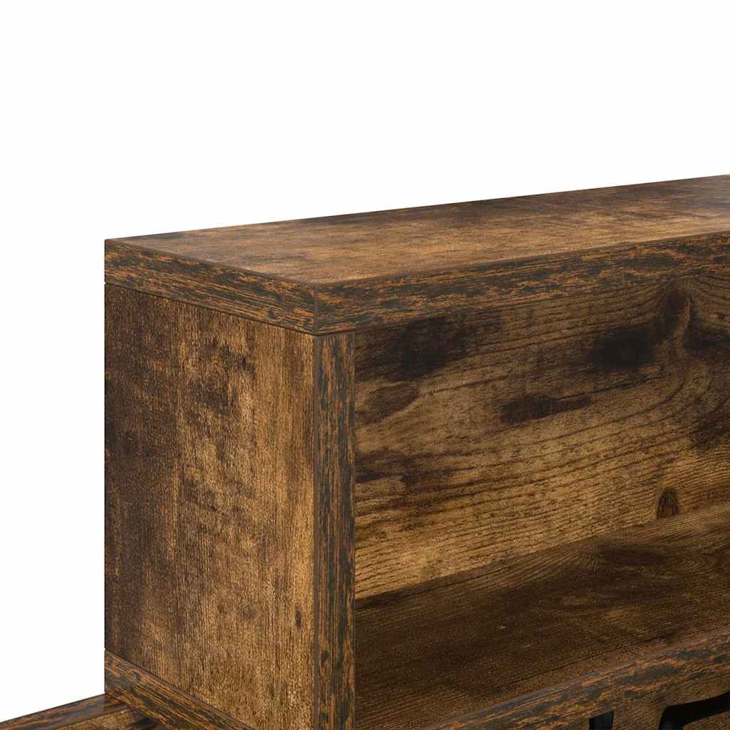 Wandgemonteerde Kapstok 100 X 12 X 43,5 Cm Gerookt eiken