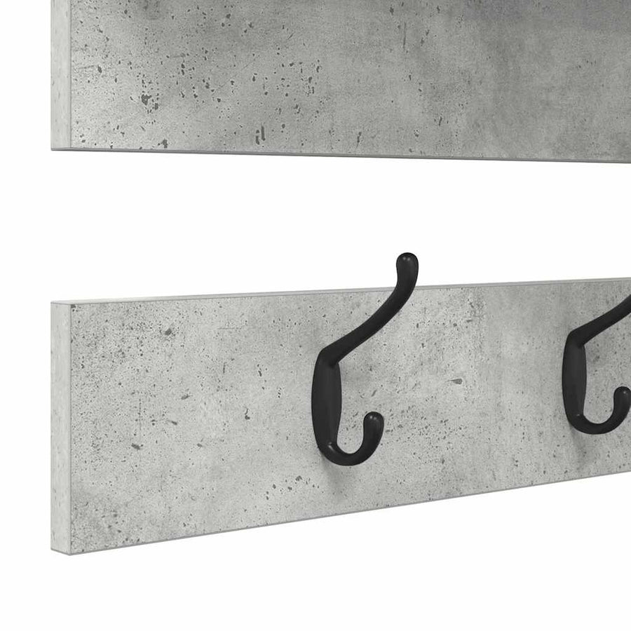 Wandgemonteerde Kapstok Met Plank Beton Grijs 90 X 15 X 36 Cm Betongrijs