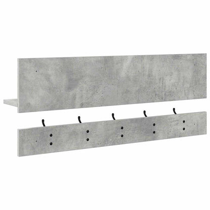 Wandgemonteerde Kapstok Met Plank Beton Grijs 90 X 15 X 36 Cm Betongrijs