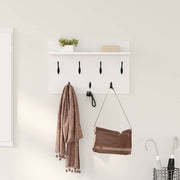 Wandkapstok 60x40x12 cm wit bewerkt hout