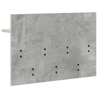 Wandgemonteerde kapstok Betongrijs 60 x 40 x 12 cm Bewerkt hout