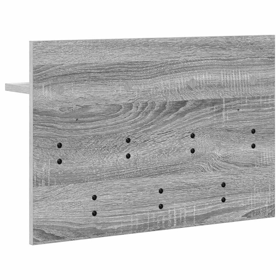 Wandgemonteerde kapstok met plank Grijs sonoma 60 x 40 x 12 cm