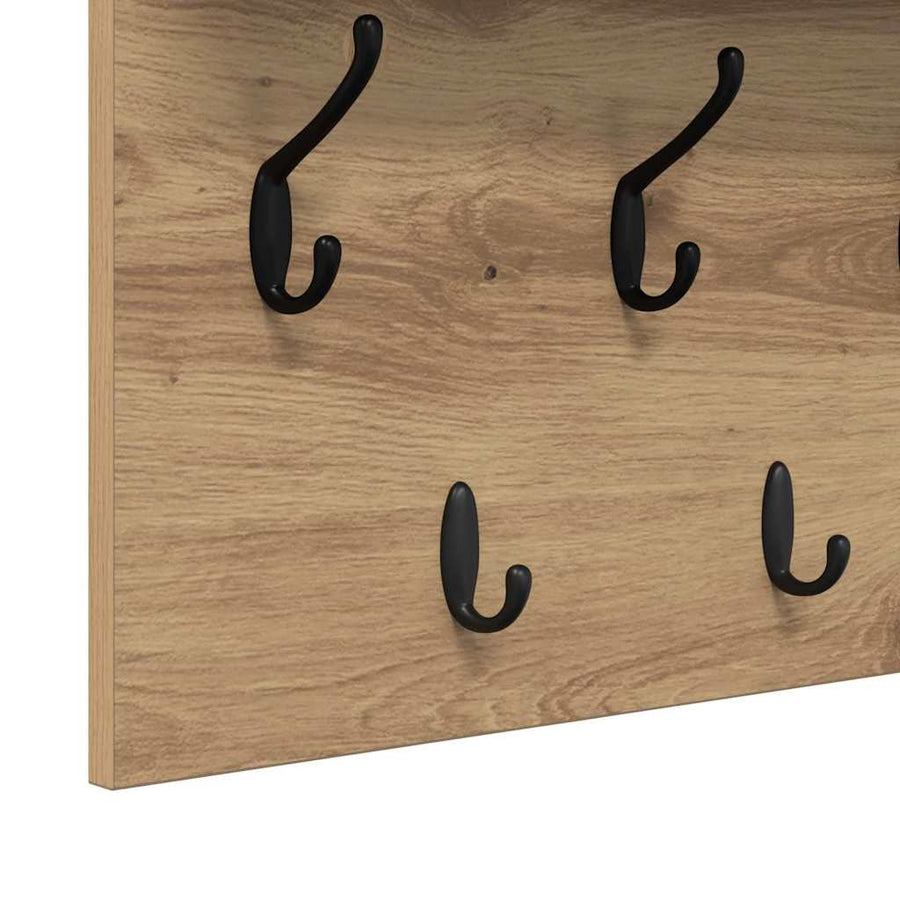 Wandgemonteerde Kapstok Met Plank Artisan Eiken 60 x 40 x 12 cm