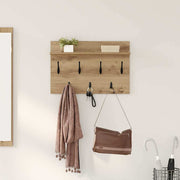 Wandkapstok met plank 60x40x12 cm eiken