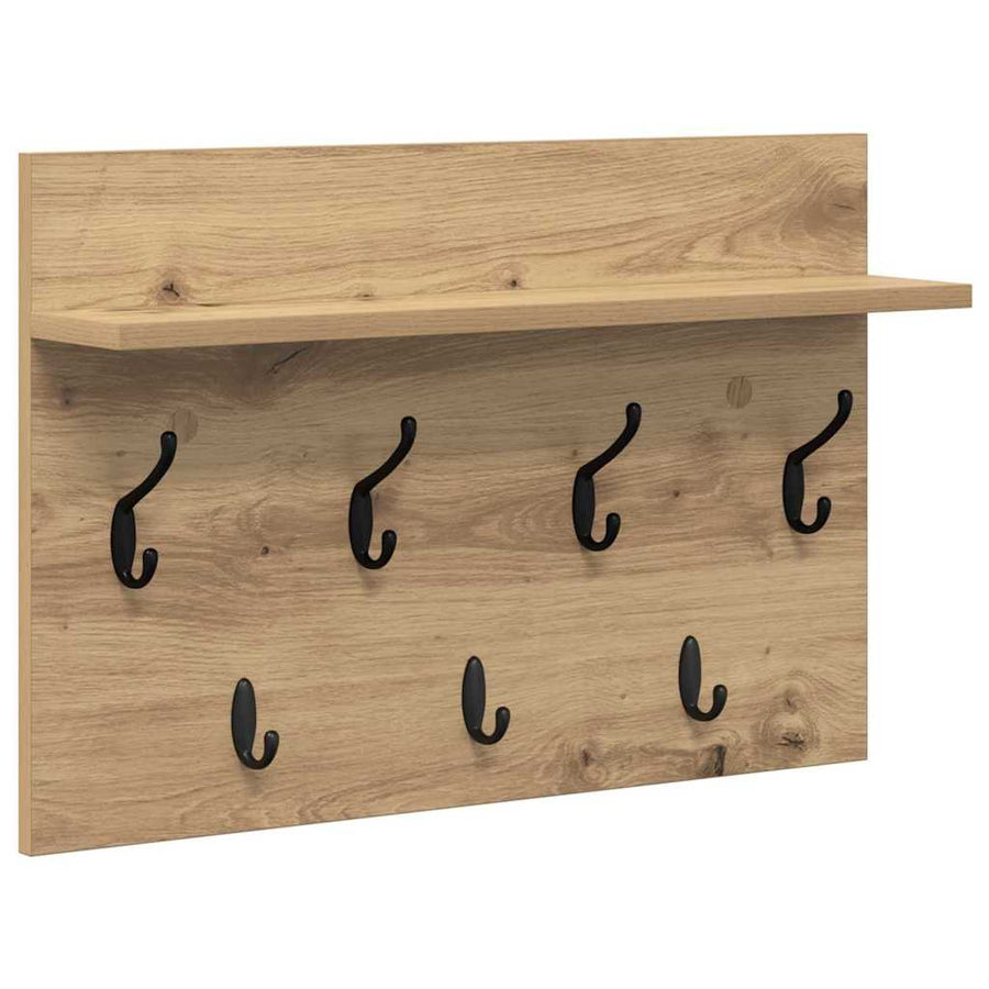 Wandgemonteerde Kapstok Met Plank Artisan Eiken 60 x 40 x 12 cm