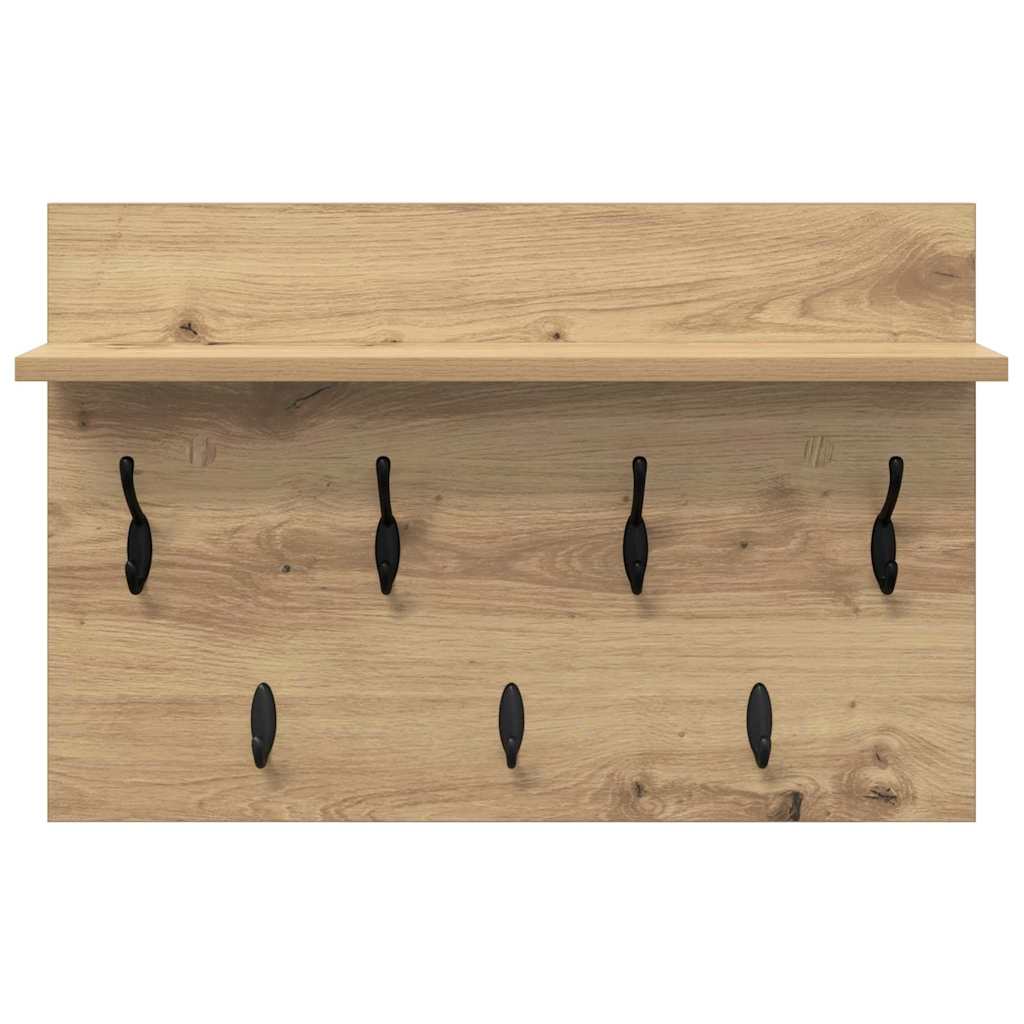 Wandgemonteerde Kapstok Met Plank Artisan Eiken 60 x 40 x 12 cm