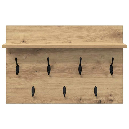 Wandgemonteerde Kapstok Met Plank Artisan Eiken 60 x 40 x 12 cm