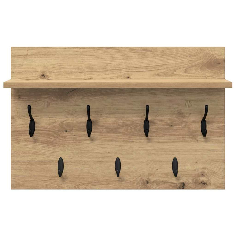 Wandgemonteerde Kapstok Met Plank Artisan Eiken 60 x 40 x 12 cm