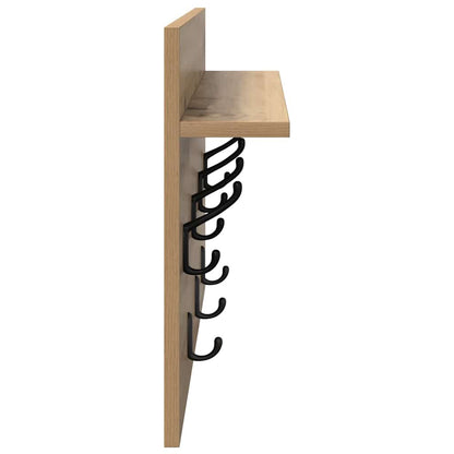 Wandgemonteerde Kapstok Met Plank Artisan Eiken 60 x 40 x 12 cm