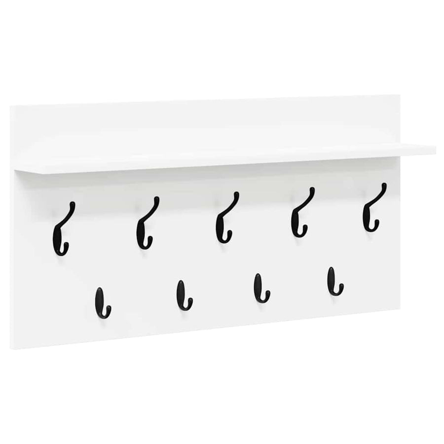 Wandgemonteerde kapstok Wit 80 x 40 x 12 cm Bewerkt hout