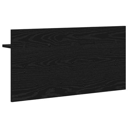 Wandgemonteerde kapstok Muurmontage Zwart Eiken 80 x 40 x 12 cm