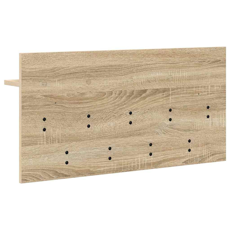 Wandgemonteerde kapstok met plank Sonoma eiken 80 x 40 x 12 cm