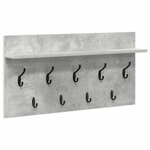 Wandgemonteerde kapstok Betongrijs 80 x 40 x 12 cm Bewerkt hout