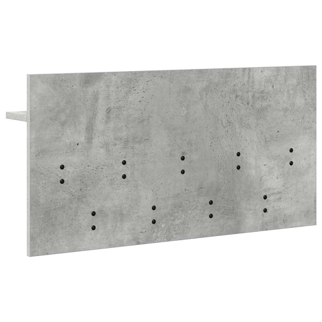 Wandgemonteerde kapstok Betongrijs 80 x 40 x 12 cm Bewerkt hout