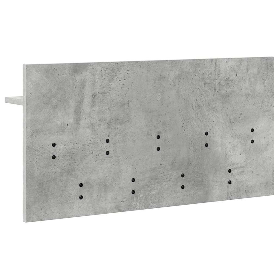 Wandgemonteerde kapstok Betongrijs 80 x 40 x 12 cm Bewerkt hout