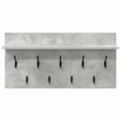 Wandgemonteerde kapstok Betongrijs 80 x 40 x 12 cm Bewerkt hout