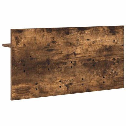 Wandgemonteerde kapstok met plank Gerookt eiken 80 x 40 x 12 cm