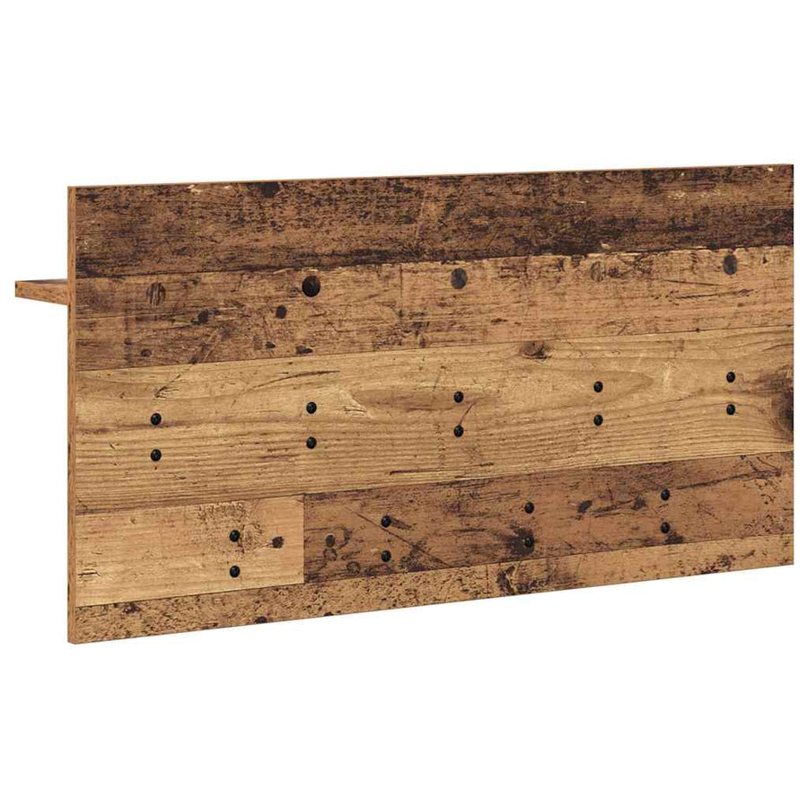 Wandgemonteerde Kapstok Oudhout 80 X 40 X 12 Cm Bewerkt Hout