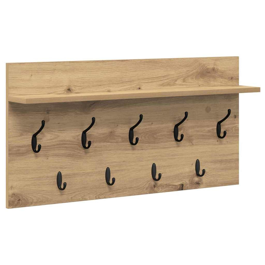 Wandgemonteerde Kapstok Met Plank Artisan Eiken 80 x 40 x 12 cm