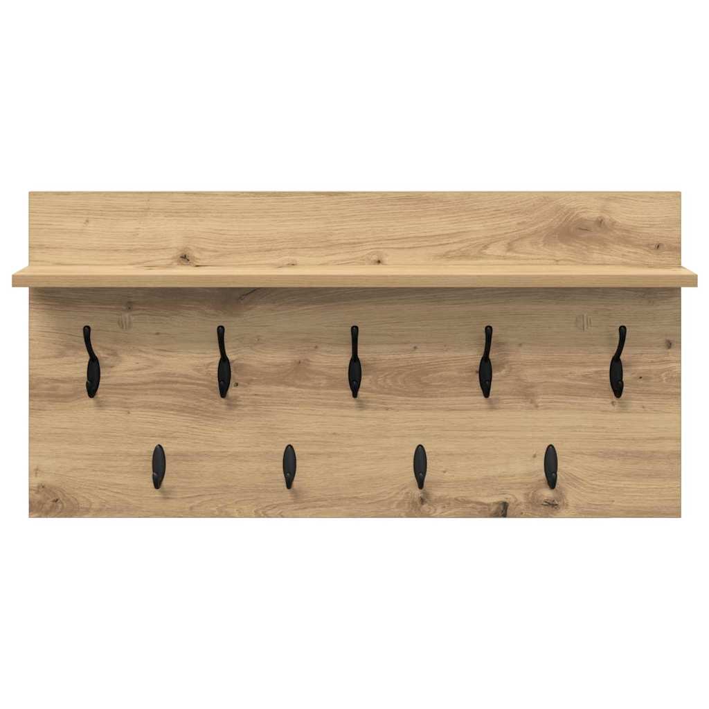 Wandgemonteerde Kapstok Met Plank Artisan Eiken 80 x 40 x 12 cm