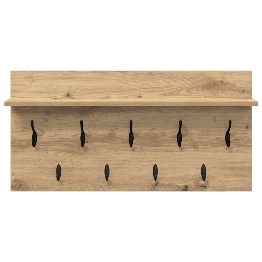 Wandgemonteerde Kapstok Met Plank Artisan Eiken 80 x 40 x 12 cm