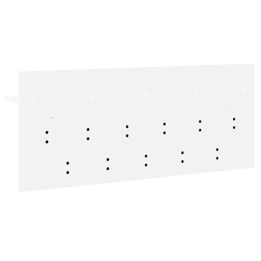Wandgemonteerde Kapstok Wit 100 X 40 X 12 Cm Bewerkt Hout