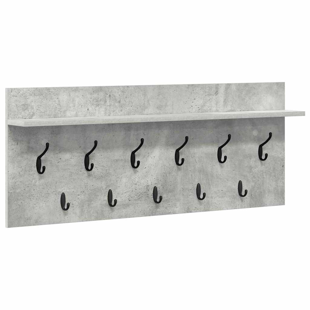 Wandgemonteerde kapstok met plank Beton Grijs 100 x 40 x 12 cm