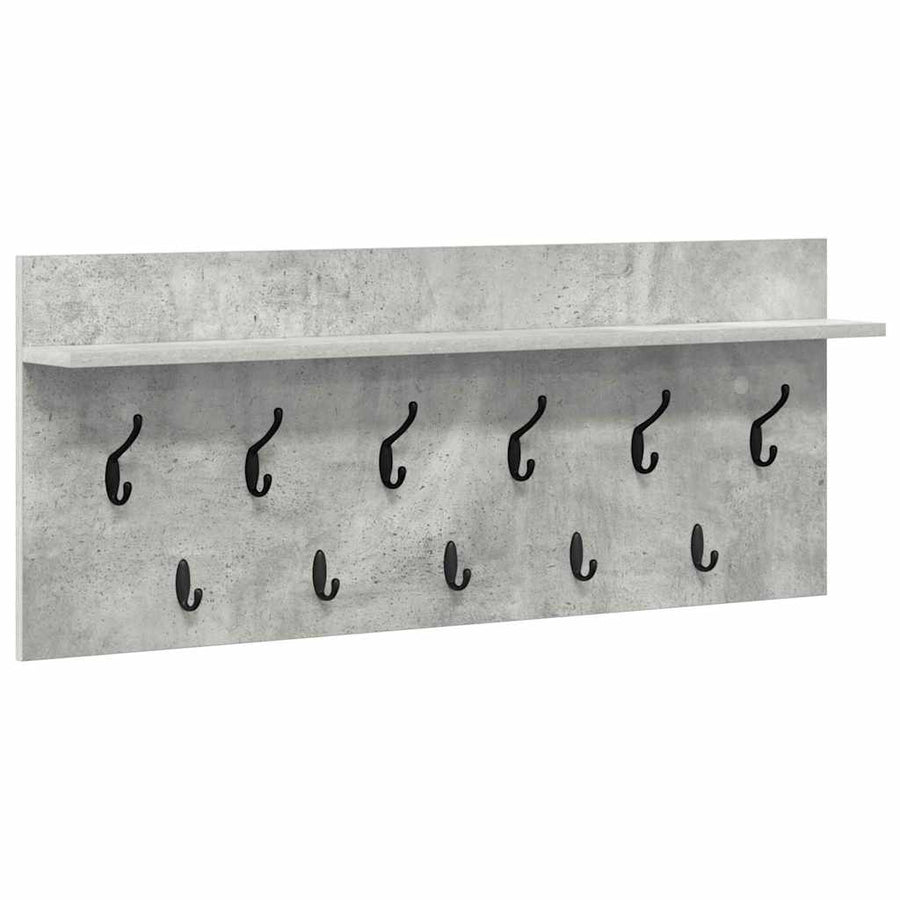 Wandgemonteerde kapstok met plank Beton Grijs 100 x 40 x 12 cm